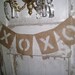 XOXO Burlap Banner Sweet for Your Rustic Wedding, Baby Shower, Childs Room