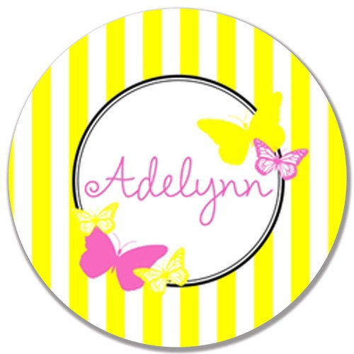 Personalized 10" Melamine Plate-Fluttering Butterflies