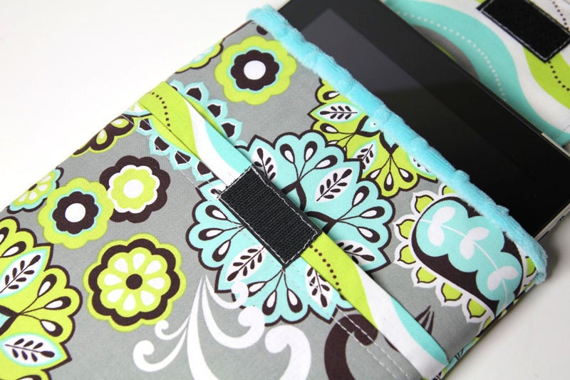 iPad Mini Case, iPad Mini Sleeve, iPad Mini Cover- SeaBreeze with Minky and Pocket