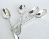 please pass me a  spoon  ... 5  vintage silver demitasse spoons