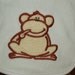 Embroidered baby bib- What a little monkey