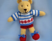 Butternut Bear - knitted toy teddy - INSTANT DOWNLOAD - PDF email knitting pattern - ePattern