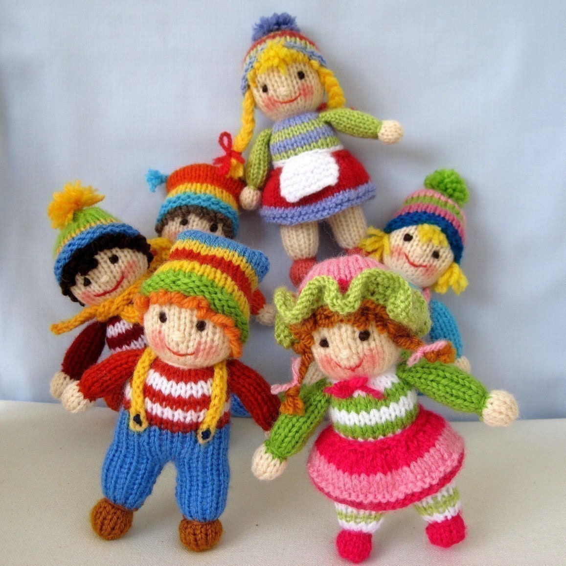 Jolly Tots - toy dolls - INSTANT DOWNLOAD - PDF email knitting pattern - ePattern