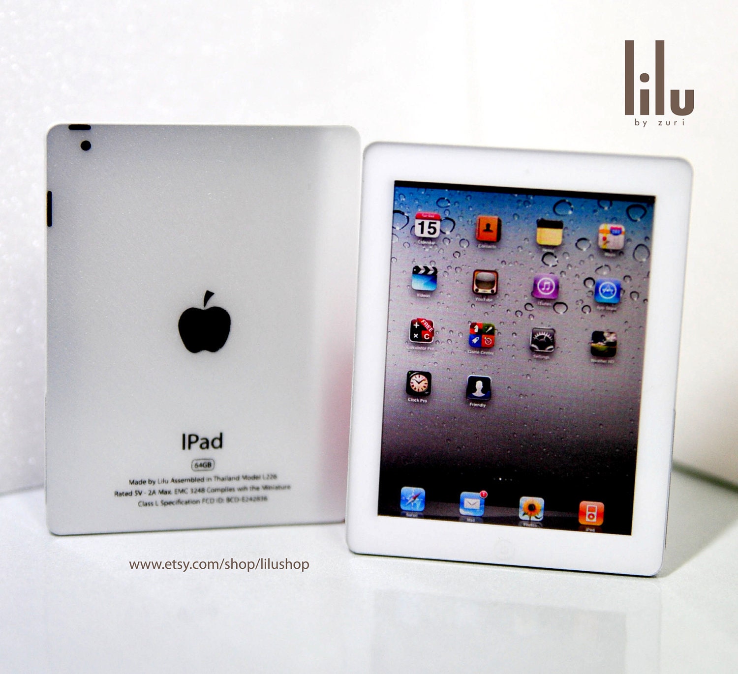 New White iPad 2 Miniature for 1/3 SD-size or similar Dolls.