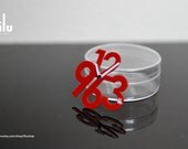 Modern Design Red Clock Miniature for Dollhouse, Blythe, Barbie, Lati, Puki