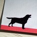 Black Lab Personalized Stationery - Labrador Retriever Silhouette - Flat Cards - Dog Thank You Notes - Set of 10