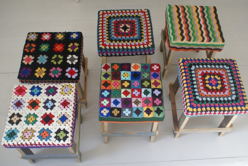 wood and wool stool