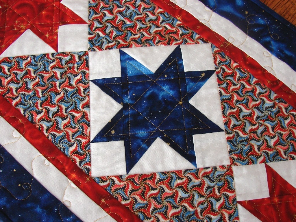 Patriotic Quilted Table Runner