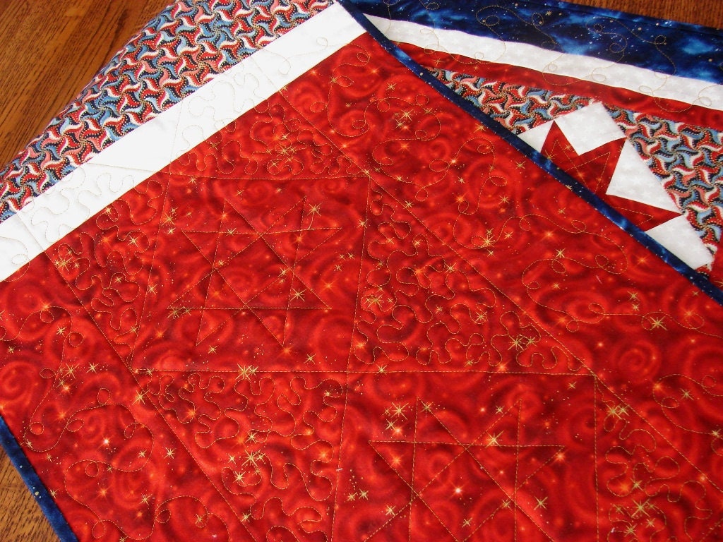 Patriotic Quilted Table Runner
