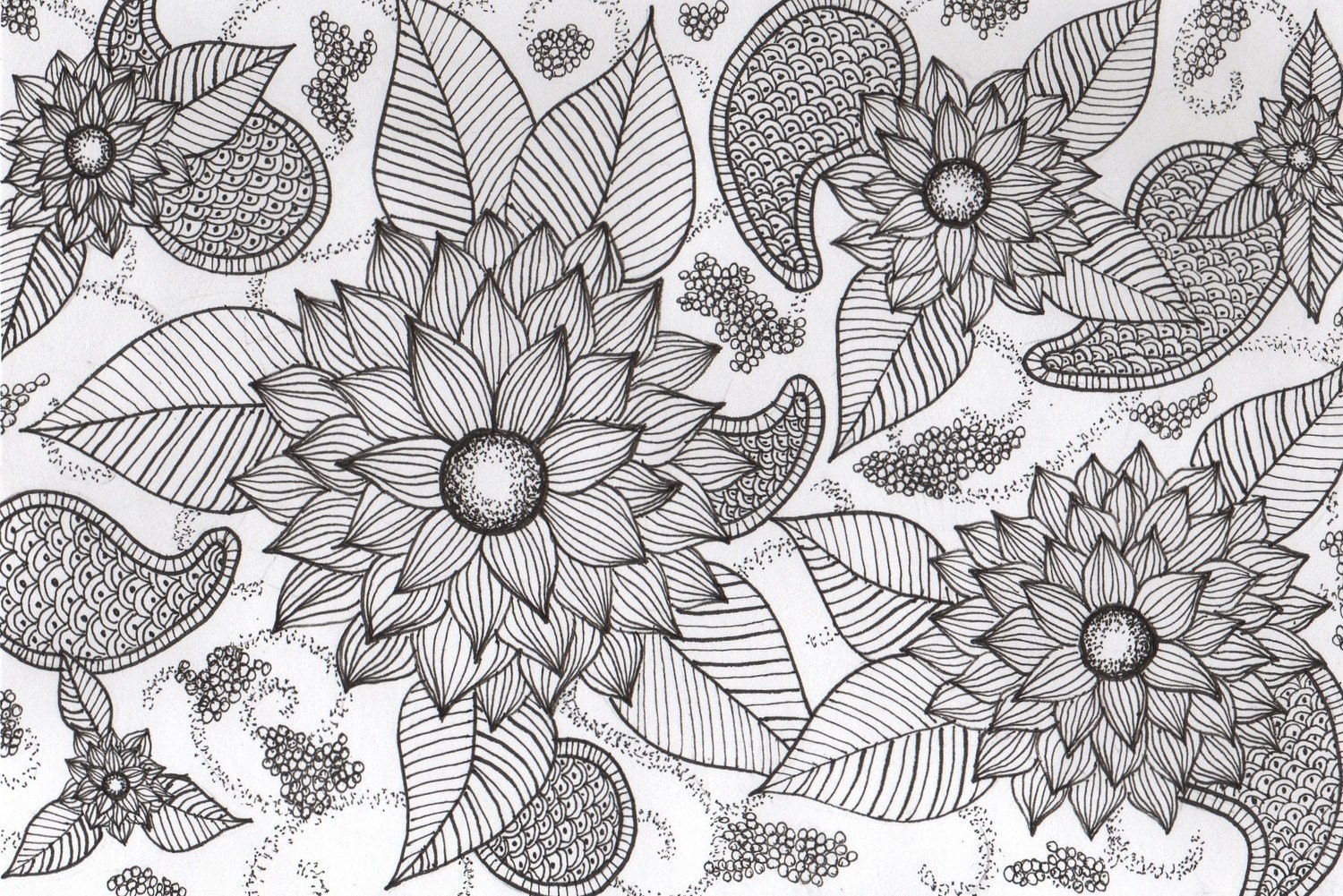 Bountiful Original Drawing 5x7