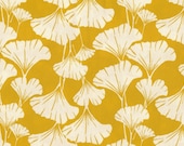Royal Ginko - mustard  - Original design fabric yardage