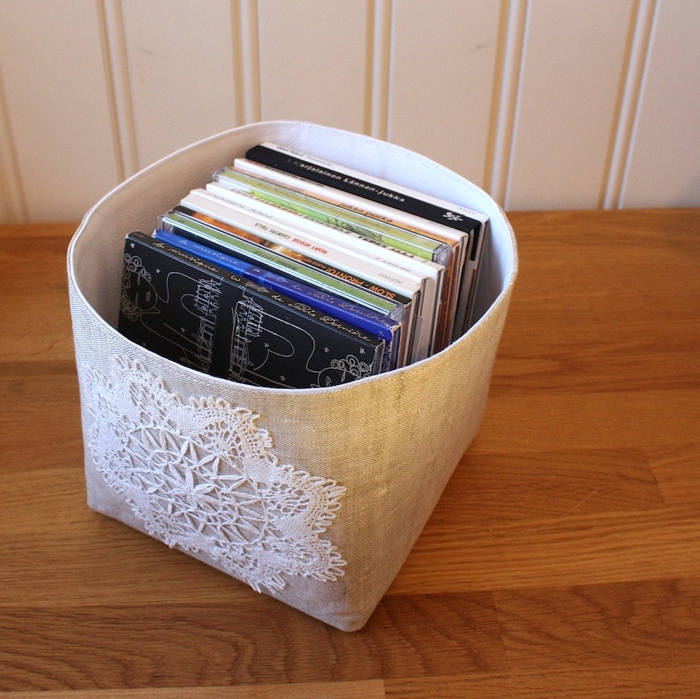 linen and lace -storage bin, small