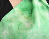 Skinny Silk Scarf Hand Painted in Grass Green. Hand Dyed in Shades of Green, Peridot, Lime - OceanAvenueSilks Skinny Silk Scarf Hand Painted in Grass Green. Hand Dyed in Shades of Green, Peridot, Lime - OceanAvenueSilks
