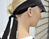 Fabric sun visor - black - 1950s style
