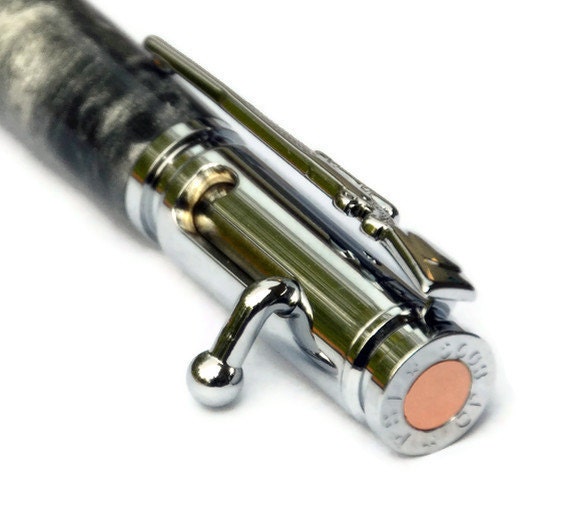 30 Caliber Bullet Bolt Action Pen with Rifle Clip Unique Handmade Gift For Him Fall Autumn Birthday Gift Idea