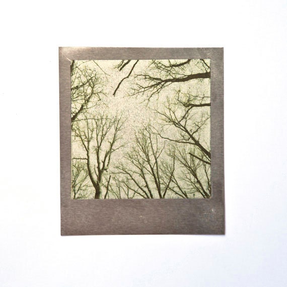 Eastern Snow - Metal Polaroids Distressed Metal Prints Alternative Print Process