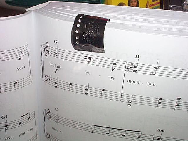 3 Piano Music Page Stays Repurposed Harmonica Plates