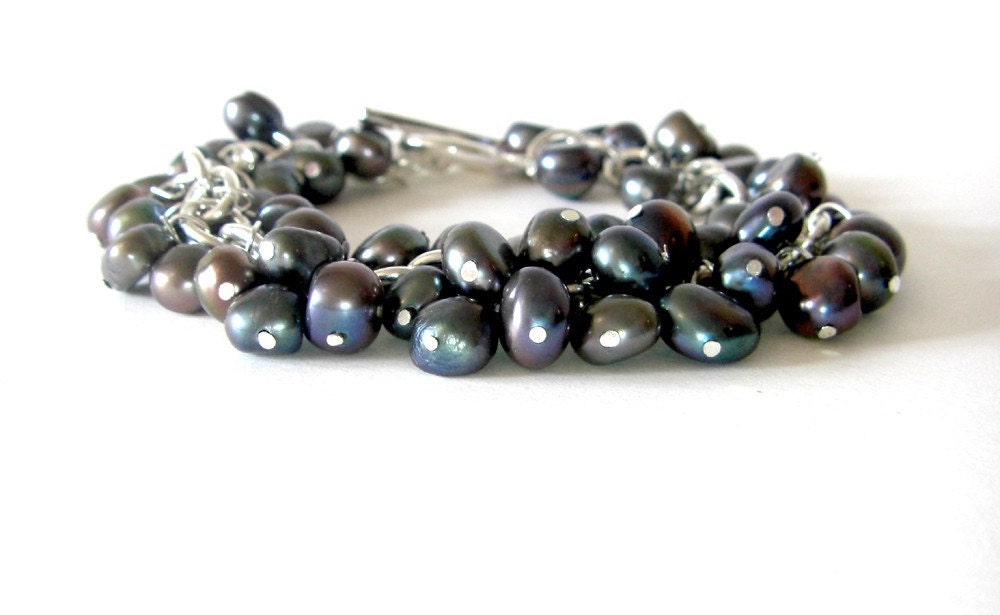 Black Fresh Water Pearl Bracelet - Lisbon