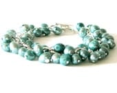 Lisbon - Light Blue/Green Pearl Bracelet