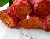Milano - Gold wire pearl earrings