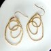 Abstract gold plated earrings - Kyoto