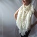 Cashmere Blend Lacey Fishnet Shawl