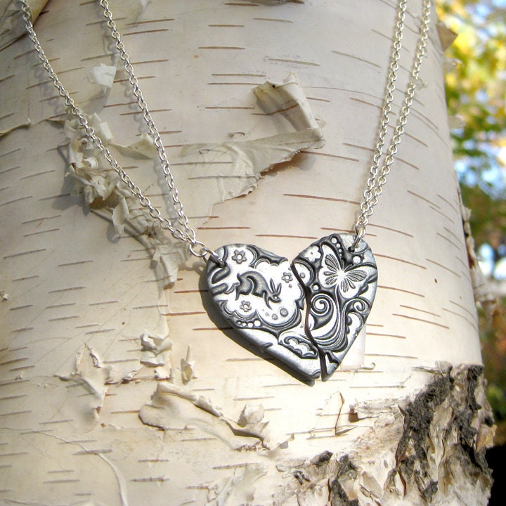 BFF Necklace Set in Metallic Black