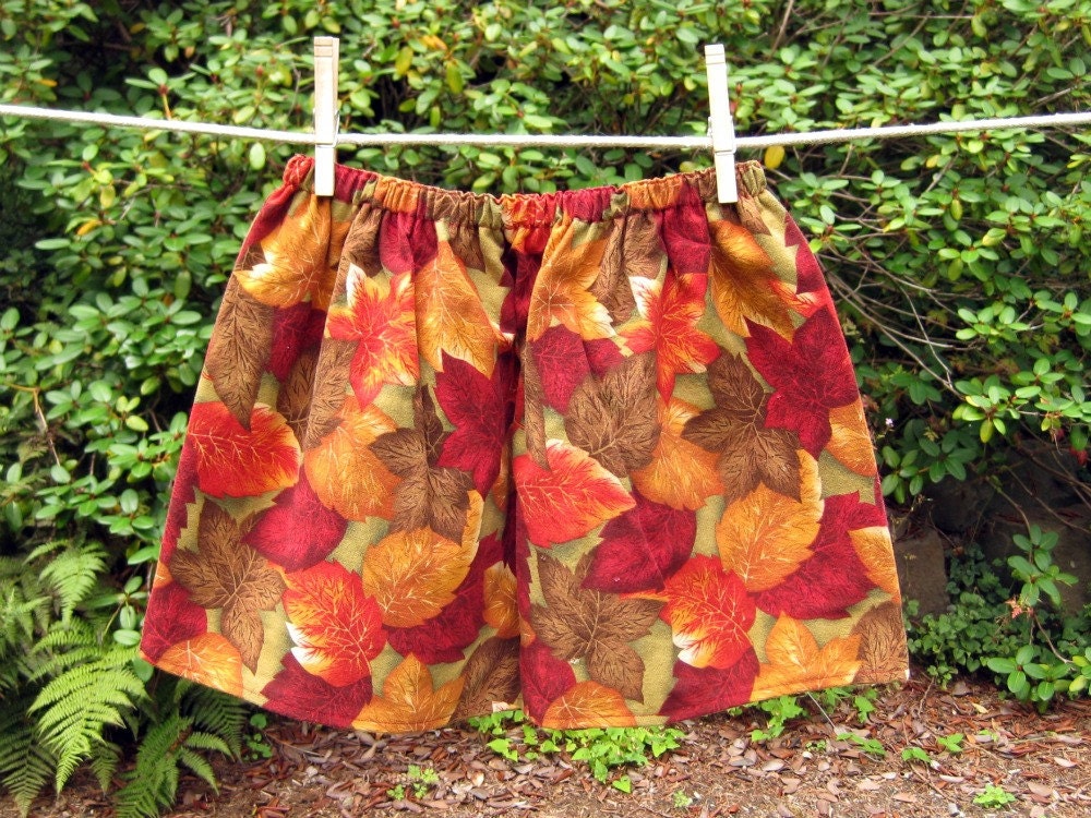 Fall Leaves Eco Toddler Skirt 5T by Big Sister Designs OOAK
