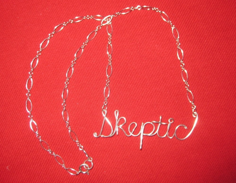 Silver Skeptic Necklace