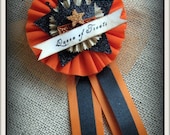 queen of treats halloween prize ribbon badge