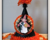 Vintage Inspired Little Witch Halloween Party Hat