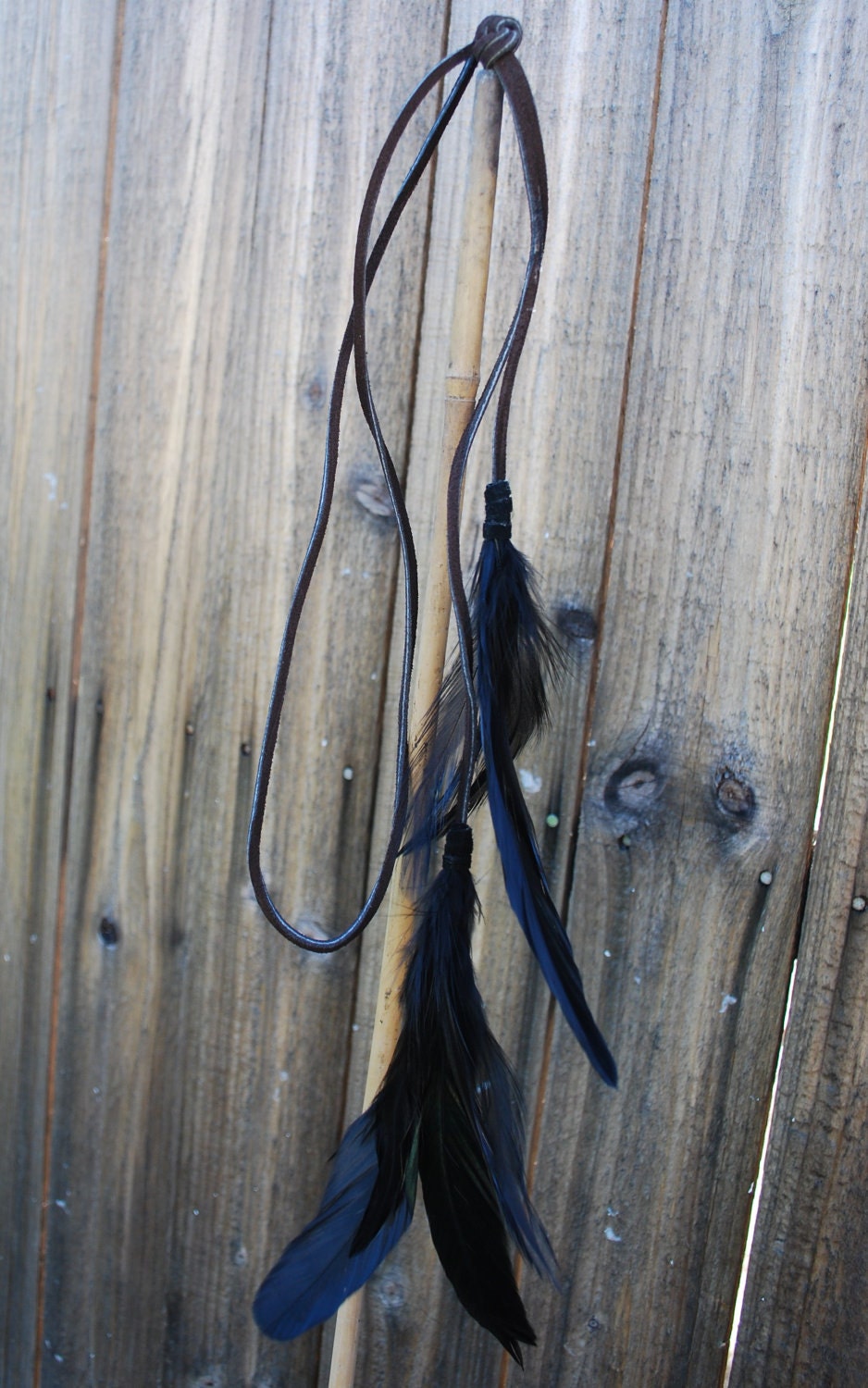 Leather and Feather Headband