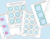 Jack and the Beanstalk Food Signage green, pink, blue and white) - DIY Printable