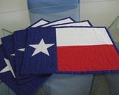 Quilted Lone Star Placemats Set of 4
