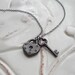 Lock and Key Charms Necklace, Key To My Heart, Black, Gift For Her Under 25, Valentine Day