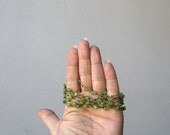 Vintage Pale Green Glass Beaded Necklace