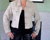 SALE Vintage 1950s Feminine Linen Jacket by Joy Perreras RiALTO COLLECTION Women M