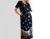 Vintage 80's dress Leopard Print Wiggle Party Maxi Dress Size M/L