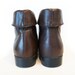 SALE Vintage 80s Granny Boots Brown Leather Prima Royale Cuff Zip up Size 8.5