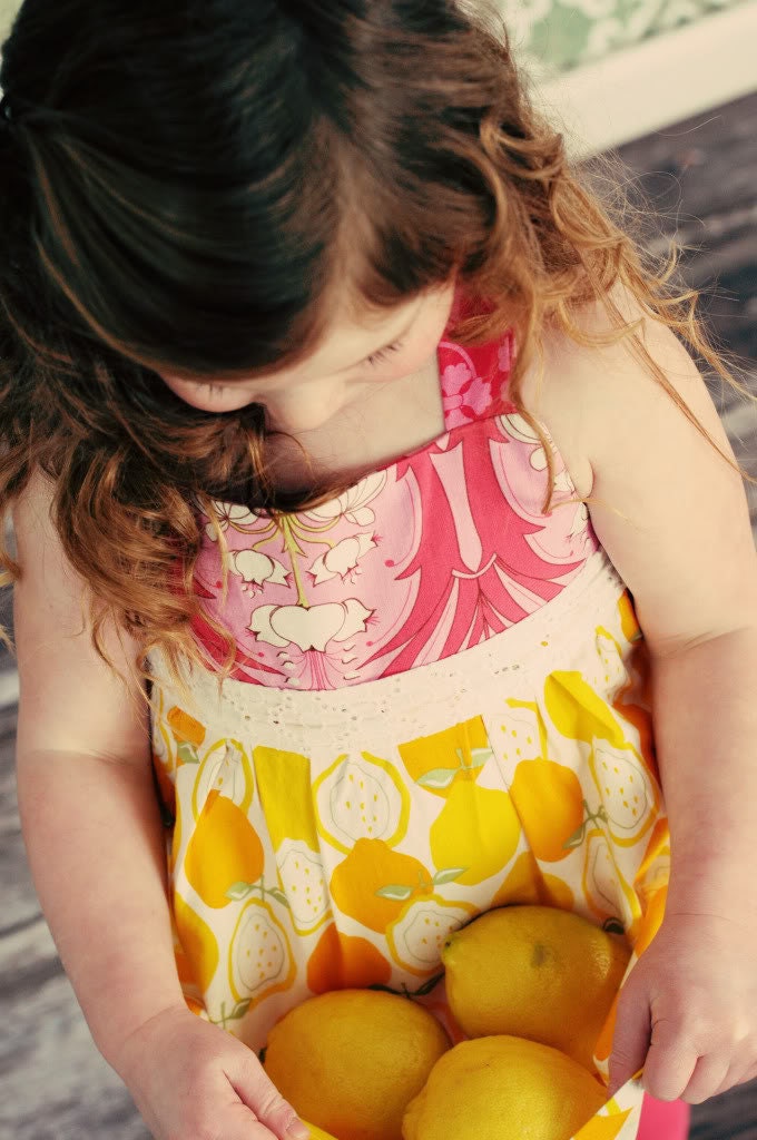 Size 5 Juicy Lemon Soul Blossom Reverse Knot Dress -- Ready to Ship