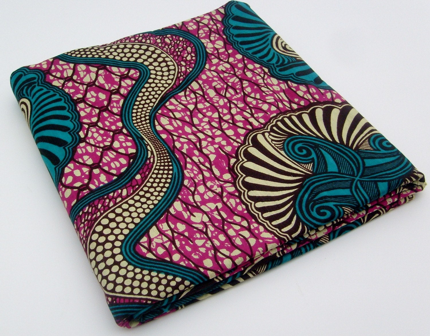 West African Wax Print Fabric - 100% Cotton Ankara - Sand Dollars - HALF YARD