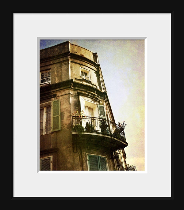 New Orleans Photography French Quarter 8"x10" Languille Print. Mardi Gras. Wrought Iron Balconies.