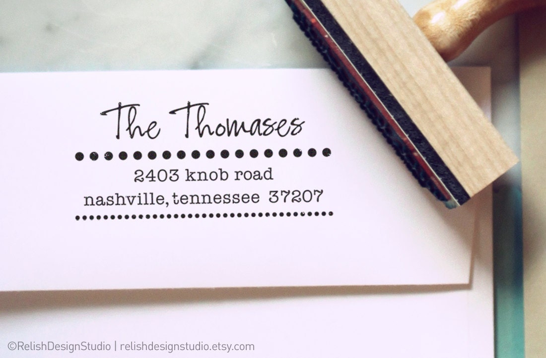 Personalized Rubber Address Stamp-105
