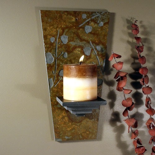 Olympic Stone Wall Scone - Leaves on Copper Slate