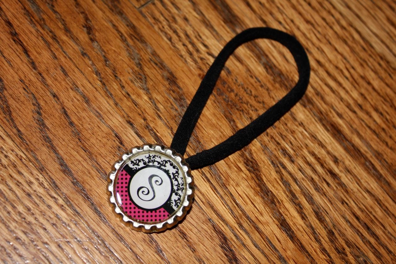 Initial Bottle Cap Magnetic Necklace