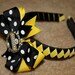 Steelers Woven Headband with Matching Detachable Bow and Bottle Cap Center