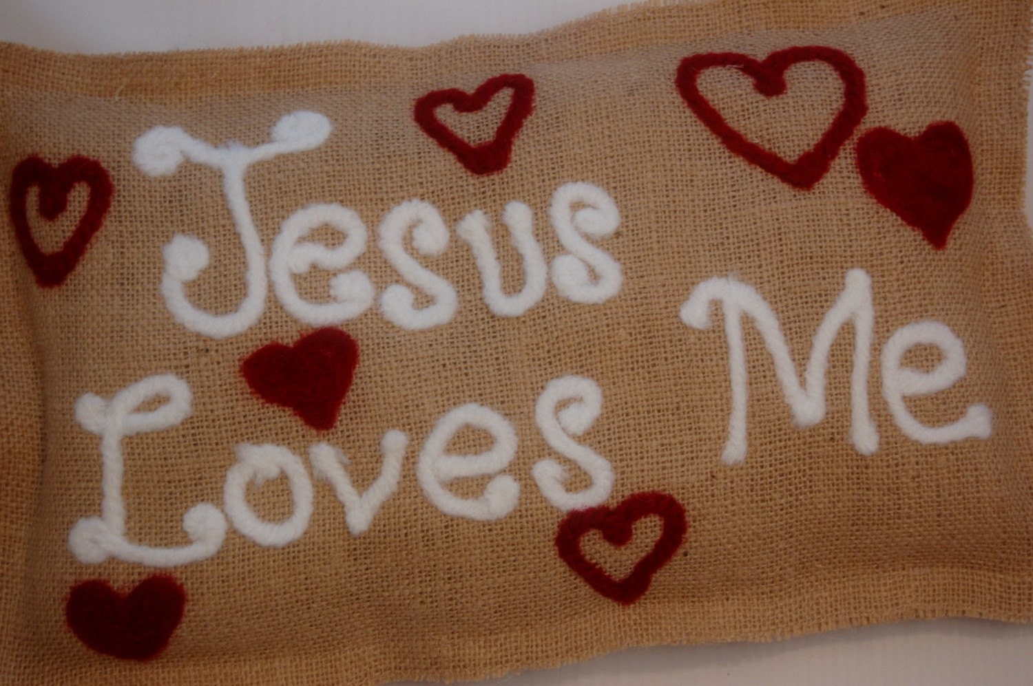 Jesus Loves Me inspirational pillow
