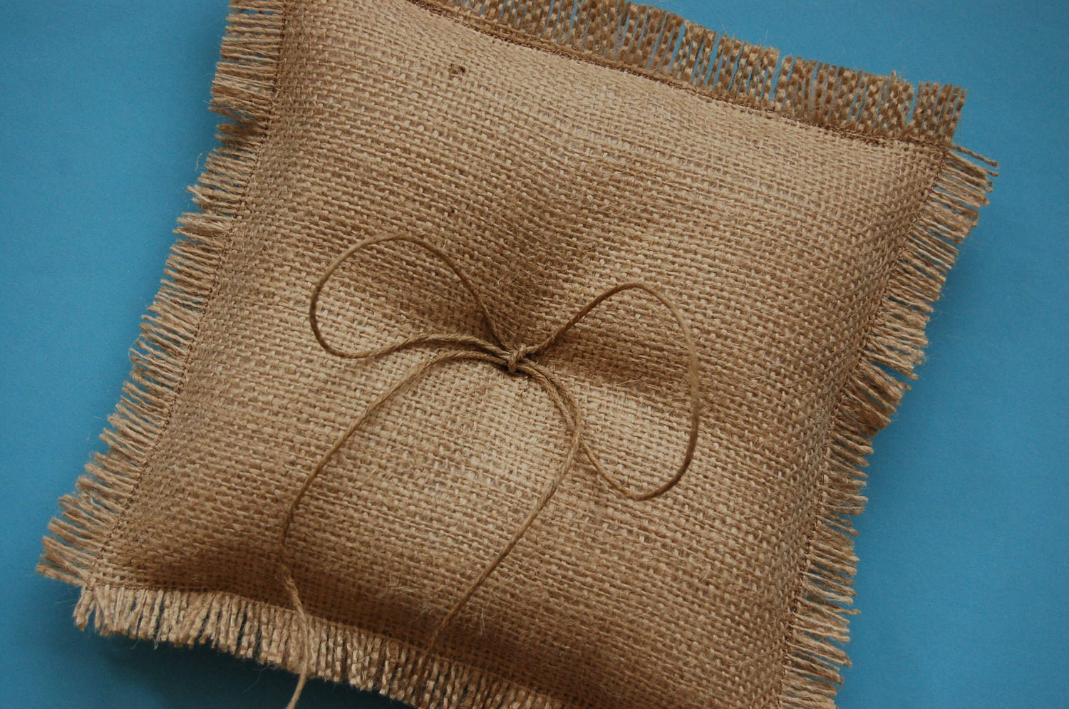 Burlap Ring Bearer Pillow to Let Your Rings Shine