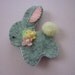Felt Bunny Brooch Felt Spring Baby Rabbit Felted Wool