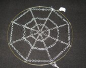 Chainmaile Spider Web in Brass Ring